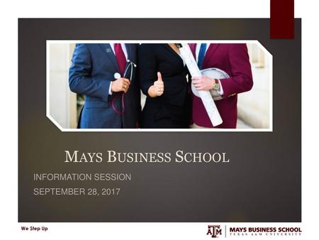 Information Session September 28, 2017