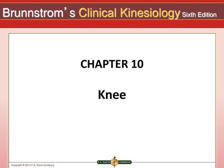 CHAPTER 10 Knee.