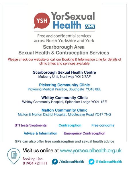 Scarborough Area Sexual Health & Contraception Services