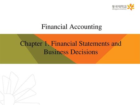 Financial Accounting Chapter 1