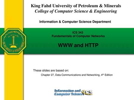 WWW and HTTP King Fahd University of Petroleum & Minerals