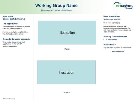 Working Group Name Co-chairs and authors listed here