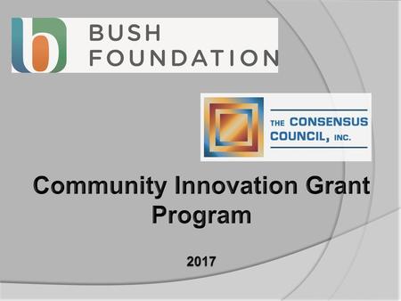 Community Innovation Grant Program 2017