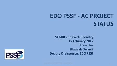 EDO PSSF - AC PROJECT STATUS