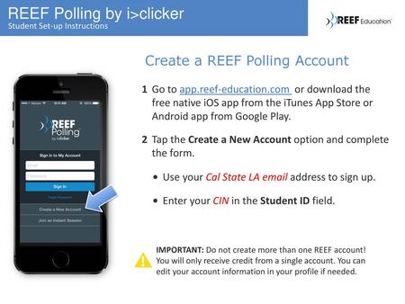 Create a REEF Polling Account