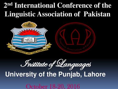 2nd International Conference of the Linguistic Association of Pakistan