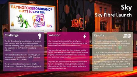 Sky Sky Fibre Launch Challenge Solution Results