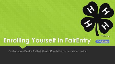 Enrolling Yourself in FairEntry