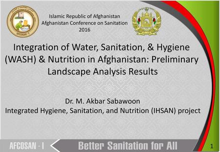 Integration of Water, Sanitation, & Hygiene