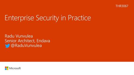 Enterprise Security in Practice