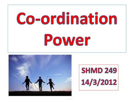 Co-ordination Power SHMD 249 14/3/2012.