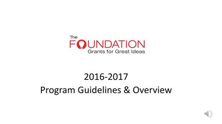 Program Guidelines & Overview