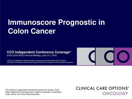 Immunoscore Prognostic in Colon Cancer