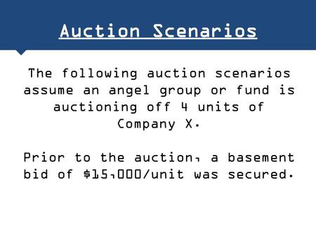 Prior to the auction, a basement bid of $15,000/unit was secured.