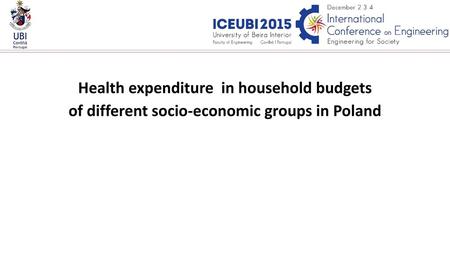 Health expenditure in household budgets