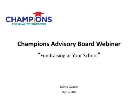 Champions Advisory Board Webinar