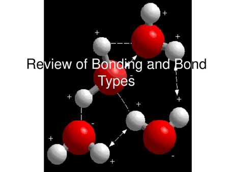 Review of Bonding and Bond Types