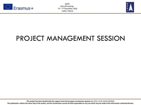 PROJECT MANAGEMENT SESSION