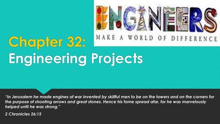 Chapter 32: Engineering Projects