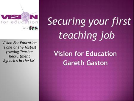 Securing your first teaching job