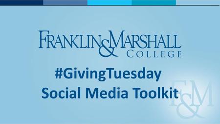 #GivingTuesday Social Media Toolkit