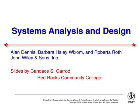 Systems Analysis and Design