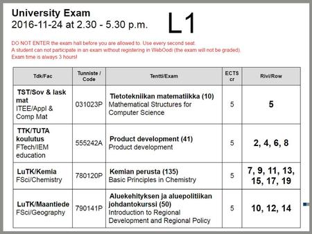 https://timetable. oulu. fi/tentti/rivitys/tenttilomake. php
