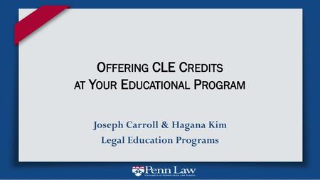 Offering CLE Credits at Your Educational Program