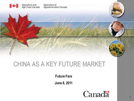 CHINA AS A KEY FUTURE MARKET