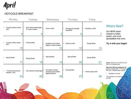 What's New? HOT/COLD BREAKFAST