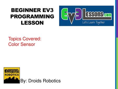 BEGINNER EV3 PROGRAMMING Lesson