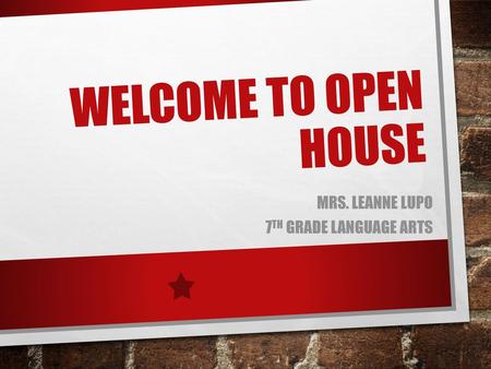 Mrs. LeAnne Lupo 7th Grade Language Arts