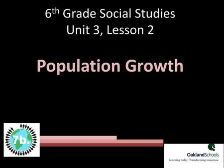 6th Grade Social Studies Unit 3, Lesson 2 Population Growth