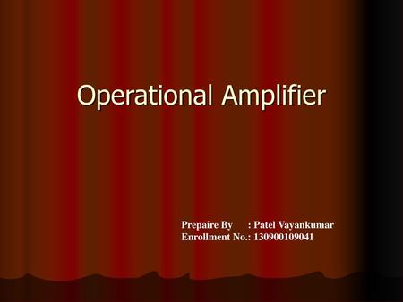 Operational Amplifier