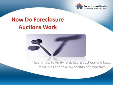 How Do Foreclosure Auctions Work