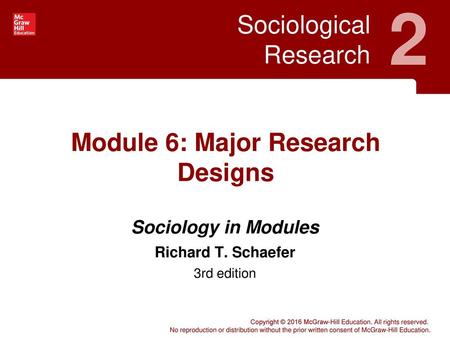 Module 6: Major Research Designs