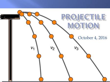 Projectile Motion October 4, 2016.