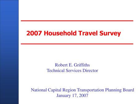 2007 Household Travel Survey