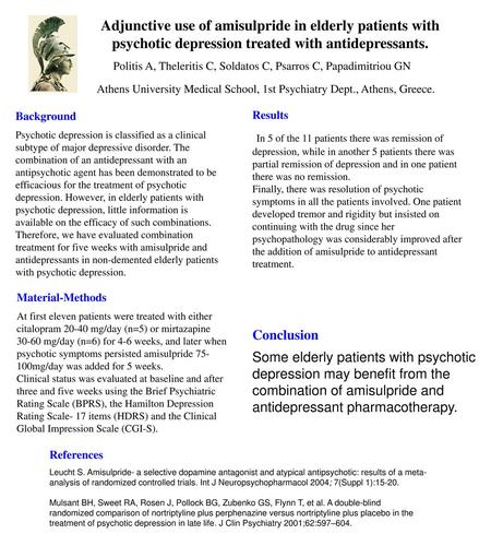 Politis A, Theleritis C, Soldatos C, Psarros C, Papadimitriou GN