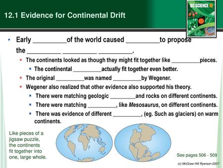 12.1 Evidence for Continental Drift