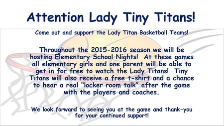 Attention Lady Tiny Titans!