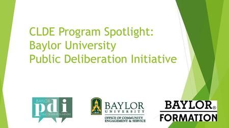 Baylor University Civic literacy & skill building