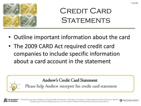 Credit Card Statements