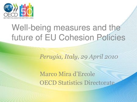 Well-being measures and the future of EU Cohesion Policies