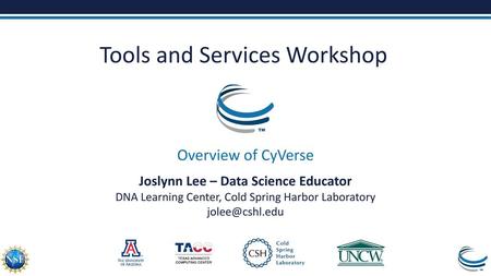 Tools and Services Workshop