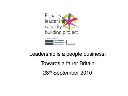 Leadership is a people business: Towards a fairer Britain