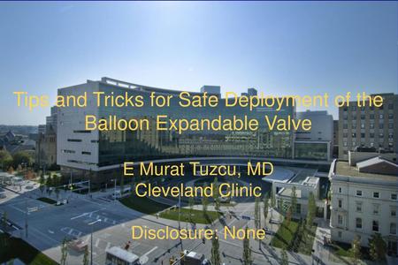 Tips and Tricks for Safe Deployment of the Balloon Expandable Valve