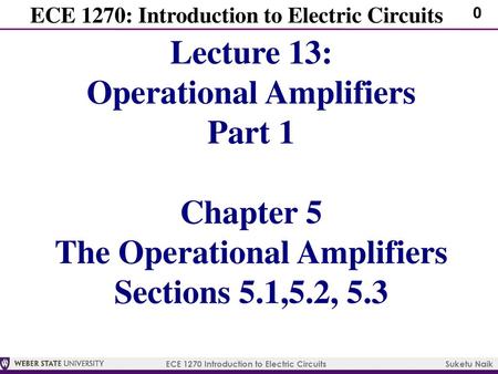 ECE 1270: Introduction to Electric Circuits