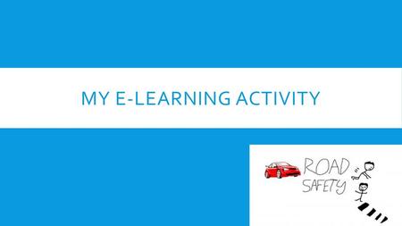 My E-Learning activity