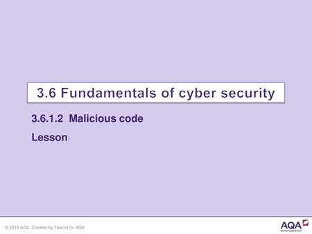 3.6 Fundamentals of cyber security